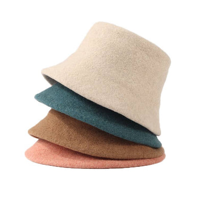 100% Wool Bucket Hat, Solid color
